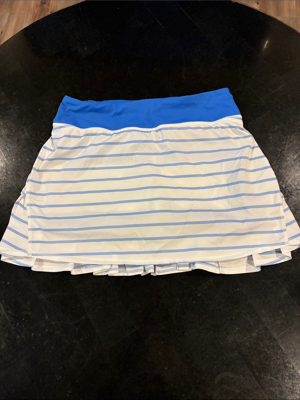 Lululemon Blue Waistband Striped Active Skort NWOT Sz 4 Tall